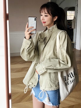 「fd style（エフディ スタイル）のアイテム（ジャケット/アウター）」を使った、envylookさん（レディース・165cm）の春コーディネート