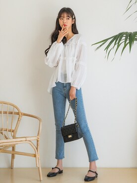 「fd style（エフディ スタイル）のアイテム（パンツ）」を使った、envylookさん（レディース・165cm）の春コーディネート