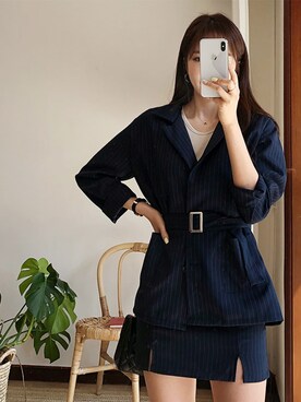 「fd style（エフディ スタイル）のアイテム（ジャケット/アウター）」を使った、envylookさん（レディース・165cm）の春コーディネート