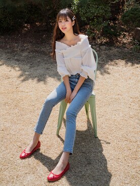 「fd style（エフディ スタイル）のアイテム（パンツ）」を使った、envylookさん（レディース・165cm）の春コーディネート