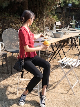 「fd style（エフディ スタイル）のアイテム（パンツ）」を使った、envylookさん（レディース・165cm）の春コーディネート