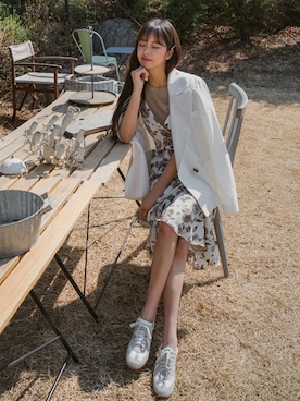 「fd style（エフディ スタイル）のアイテム（ジャケット/アウター）」を使った、envylookさん（レディース・165cm）の春コーディネート