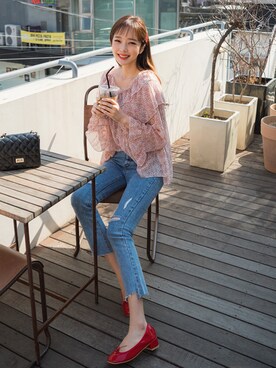 「fd style（エフディ スタイル）のアイテム（パンツ）」を使った、envylookさん（レディース・165cm）の春コーディネート