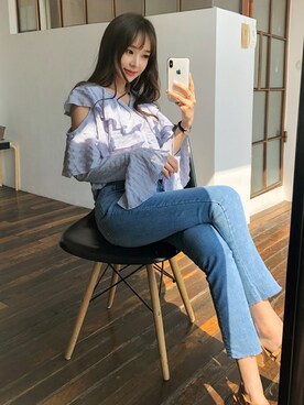 「fd style（エフディ スタイル）のアイテム（パンツ）」を使った、envylookさん（レディース・165cm）の春コーディネート