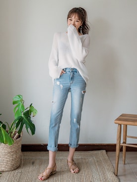 「fd style（エフディ スタイル）のアイテム（パンツ）」を使った、envylookさん（レディース・165cm）の春コーディネート