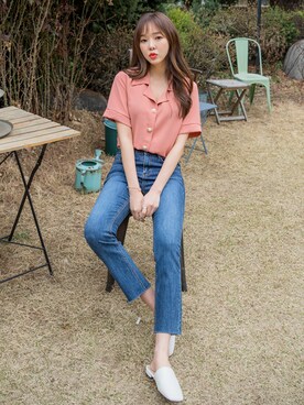 「fd style（エフディ スタイル）のアイテム（パンツ）」を使った、envylookさん（レディース・165cm）の春コーディネート