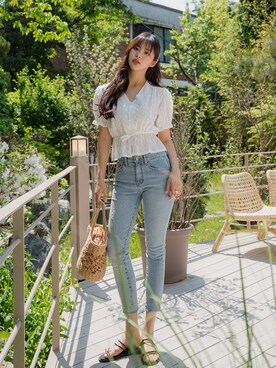 「fd style（エフディ スタイル）のアイテム（パンツ）」を使った、envylookさん（レディース・165cm）の春コーディネート