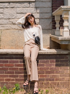 「fd style（エフディ スタイル）のアイテム（パンツ）」を使った、envylookさん（レディース・165cm）の春コーディネート