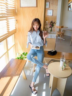 「fd style（エフディ スタイル）のアイテム（パンツ）」を使った、envylookさん（レディース・165cm）の春コーディネート