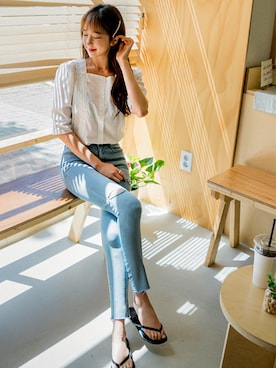 「fd style（エフディ スタイル）のアイテム（パンツ）」を使った、envylookさん（レディース・165cm）の春コーディネート