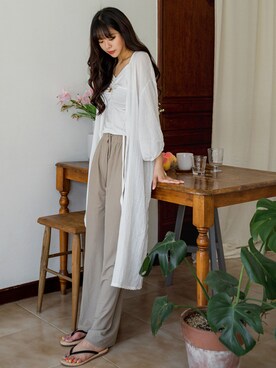 「fd style（エフディ スタイル）のアイテム（パンツ）」を使った、envylookさん（レディース・165cm）の春コーディネート