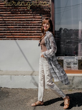 「fd style（エフディ スタイル）のアイテム（パンツ）」を使った、envylookさん（レディース・165cm）の夏コーディネート