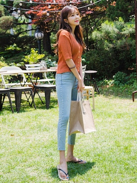 「fd style（エフディ スタイル）のアイテム（パンツ）」を使った、envylookさん（レディース・165cm）の夏コーディネート