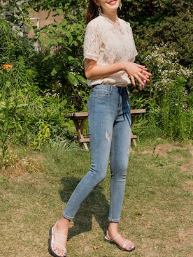 「fd style（エフディ スタイル）のアイテム（パンツ）」を使った、envylookさん（レディース・165cm）の夏コーディネート