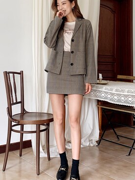 「fd style（エフディ スタイル）のアイテム（ジャケット/アウター）」を使った、envylookさん（レディース・165cm）の秋コーディネート