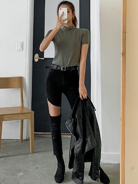 「fd style（エフディ スタイル）のアイテム（ジャケット/アウター）」を使った、envylookさん（レディース・165cm）の秋コーディネート