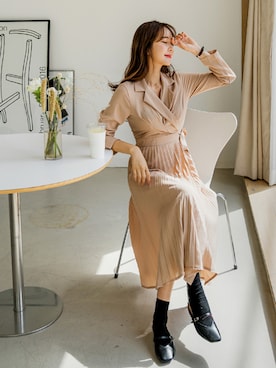 「プリーツ」｜envylookさん（レディース・165cm）の秋コーディネート