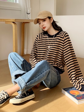 「fd style（エフディ スタイル）のアイテム（パンツ）」を使った、envylookさん（レディース・165cm）の秋コーディネート