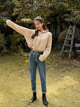 「fd style（エフディ スタイル）のアイテム（パンツ）」を使った、envylookさん（レディース・165cm）の秋コーディネート