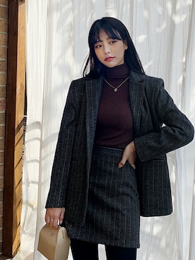 「fd style（エフディ スタイル）のアイテム（ジャケット/アウター）」を使った、envylookさん（レディース・165cm）の秋コーディネート