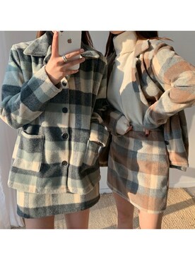 「fd style（エフディ スタイル）のアイテム（ジャケット/アウター）」を使った、envylookさん（レディース・165cm）の秋コーディネート
