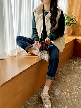 「fd style（エフディ スタイル）のアイテム（ジャケット/アウター）」を使った、envylookさん（レディース・165cm）の秋コーディネート