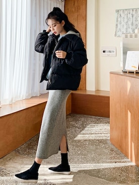 「fd style（エフディ スタイル）のアイテム（ジャケット/アウター）」を使った、envylookさん（レディース・165cm）の冬コーディネート