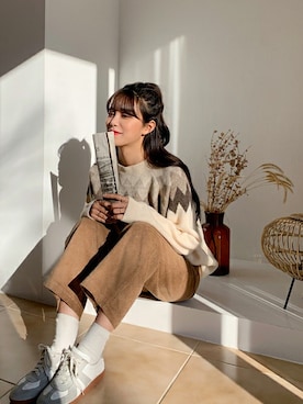 「fd style（エフディ スタイル）のアイテム（パンツ）」を使った、envylookさん（レディース・165cm）の冬コーディネート