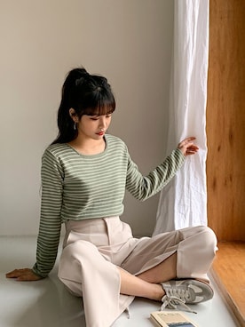 「fd style（エフディ スタイル）のアイテム（パンツ）」を使った、envylookさん（レディース・165cm）の春コーディネート