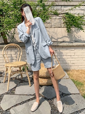 「fd style（エフディ スタイル）のアイテム（ジャケット/アウター）」を使った、envylookさん（レディース・165cm）の春コーディネート