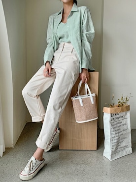 「アイテム（アンサンブル）」を使った、envylookさん（レディース・165cm）の春コーディネート