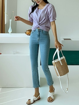 「fd style（エフディ スタイル）のアイテム（パンツ）」を使った、envylookさん（レディース・165cm）の春コーディネート