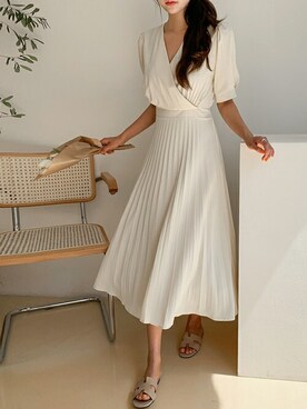 「プリーツ」｜envylookさん（レディース・165cm）の夏コーディネート