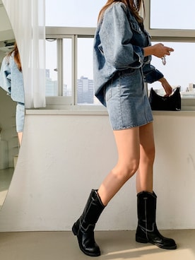 「fd style（エフディ スタイル）のアイテム（ジャケット/アウター）」を使った、envylookさん（レディース・165cm）の春コーディネート