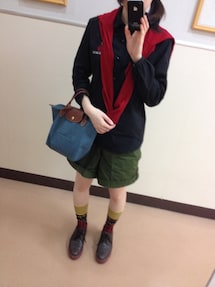 MUVEIL | ウエストリボンミリタリーショートパンツ(カーゴパンツ)