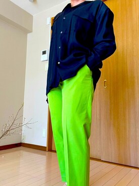 「Simplicite（サンプリシテ）のアイテム（スラックス）」を使った、ayaさん（レディース・155cm）の冬コーディネート