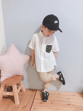 「COMME CA DU MODE（コムサデモード）のアイテム（パンツ）」を使った、Star...★さん（キッズ・110cm）の春コーディネート