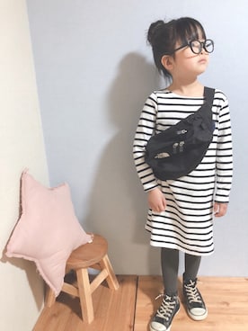 「Lee（リー）のアイテム（ワンピース/ドレス）」を使った、Star...★さん（キッズ・110cm）の春コーディネート