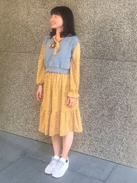 「ドレスシューズ」｜「アイテム（スニーカー）」を使った、Claire Tsaiさん（レディース・152cm）の秋コーディネート