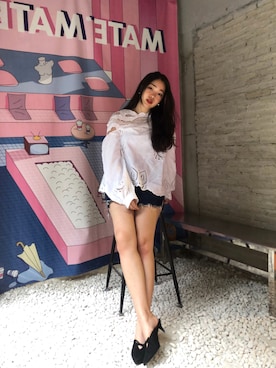 「lady」｜「アイテム（スリッポン）」を使った、louiekwanさん（レディース・168cm）の春コーディネート