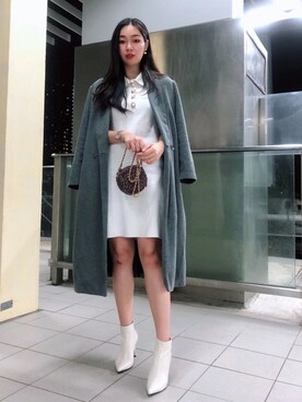 「秋冬」｜「アイテム（ピーコート）」を使った、louiekwanさん（レディース・168cm）の秋コーディネート
