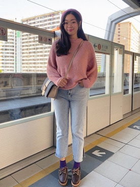 「粉紅色」｜louiekwanさん（レディース・168cm）の秋コーディネート