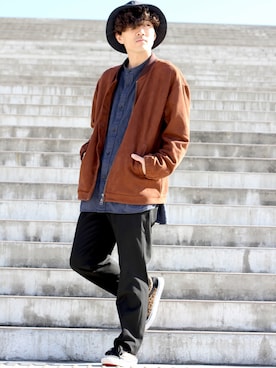 「オールドスクール」｜「アイテム（その他アウター）」を使った、きゅうべいさん（メンズ・165cm）の冬コーディネート