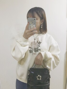「UNIF（ユニフ）のアイテム（バッグ）」を使った、麋鹿了。さん（レディース・155cm）の秋コーディネート