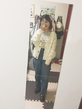 「NICE CLAUP（ナイスクラップ）のアイテム（アンサンブル）」を使った、麋鹿了。さん（レディース・155cm）の秋コーディネート