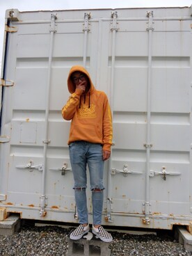 「roots（ルーツ）のアイテム」を使った、yeeeeee2018さん（メンズ・170cm）の春コーディネート