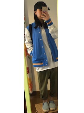 「オシャレウォーカー」｜「アイテム（ブルゾン）」を使った、いろはさん（レディース・145cm）の春コーディネート