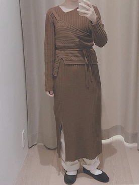 「SVEC（シュベック）のカンフーシューズ kung fu Shoes / ストラップパンプス（バレエシューズ）」を使った、TMさん（レディース・151cm）の秋コーディネート