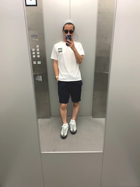 「NANO universe（ナノユニバース）のアイテム（ニットキャップ/ビーニー）」を使った、TAKA.aka.のりさん（メンズ・169cm）の夏コーディネート