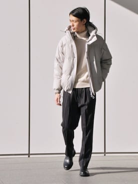 「EDIFICE LA BOUCLE（エディフィスラブークル）のアイテム（ブルゾン）」を使った、NUMAさん（メンズ・178cm）の冬コーディネート